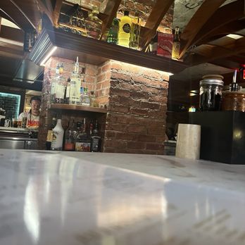 The Basement - Patron's view at the bar - American Near Me - Staten Island, New York