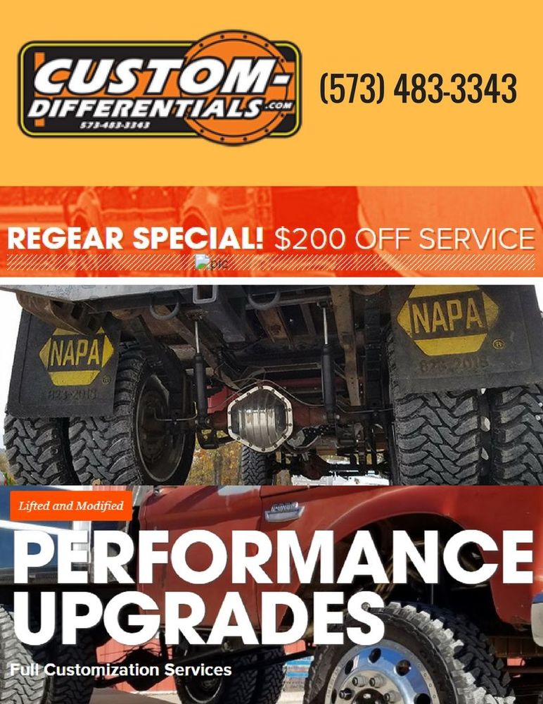 CUSTOM DIFFERENTIALS Updated October 2024 9095 Misplay Rd