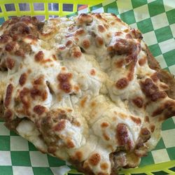 Mollete Con Pan Frances filled with chicharon, delicious!!!!