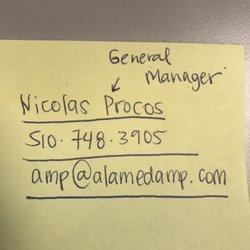 Alameda Municipal Power - What is Nicolas Procos/General Manager doing to make AMP better? The pay by phone is not working! No answers!