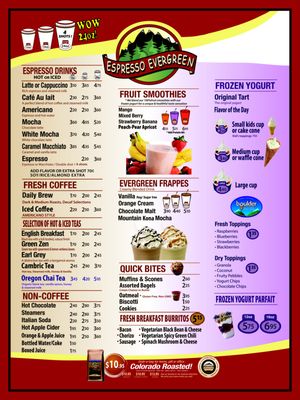 Menu photo 4 Espresso Evergreen Evergreen, CO Menu photo 4 Espresso Evergreen Evergreen, CO