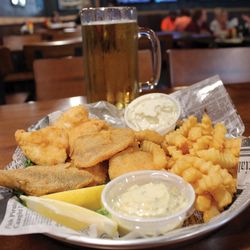TJ's Baroda Tap - Tender bluegill fillets dusted in a craveable house seasoning--pile of fries too.
