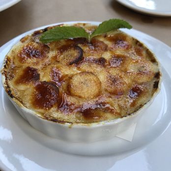 Celadon - Creme Brûlée - sliced bananas on top!! - Seafood Near Me - Napa, California