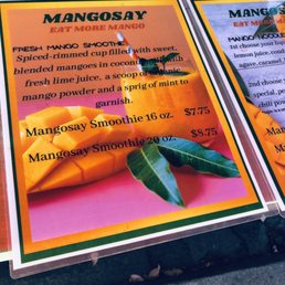Smoothie menu next to noodle menu Smoothie menu next to noodle menu