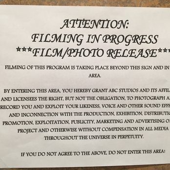 Coast Burbank Hotel - Woken up in early morning by hammering in lobby by filming crews preparing to shoot.  (Photo of last minute notice in elevator) - Hotels Near Me - Burbank, California