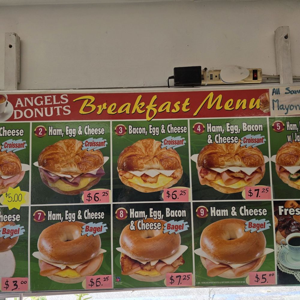 Angel Doughnuts - Breakfast sandwich menu - Donuts Near Me - Fillmore, California