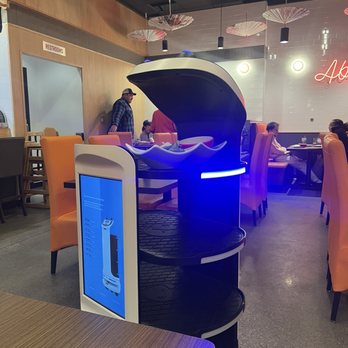 Ajisai Sushi - The robot that brought us food - Japanese Near Me - Omaha, Nebraska Ajisai Sushi - The robot that brought us food - Japanese Near Me - Omaha, Nebraska