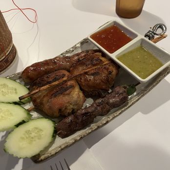 Nok’s Kitchen - #2 - Rib Eye Skewer Combo - Laotian Near Me - Westminster, California