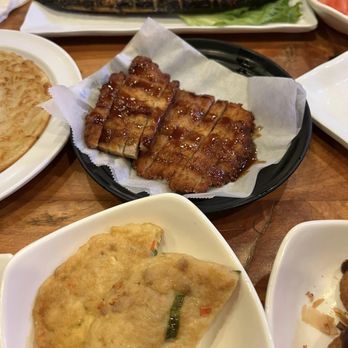 Kuni Sashimi House - Second round of table filling side dishes!! All included with your sashimi platter!  OMGGG - Korean Near Me - Buena Park, California