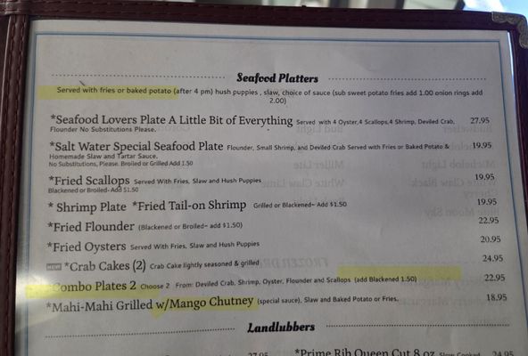 Menu photo 1 Salt Water Grille Longs, SC