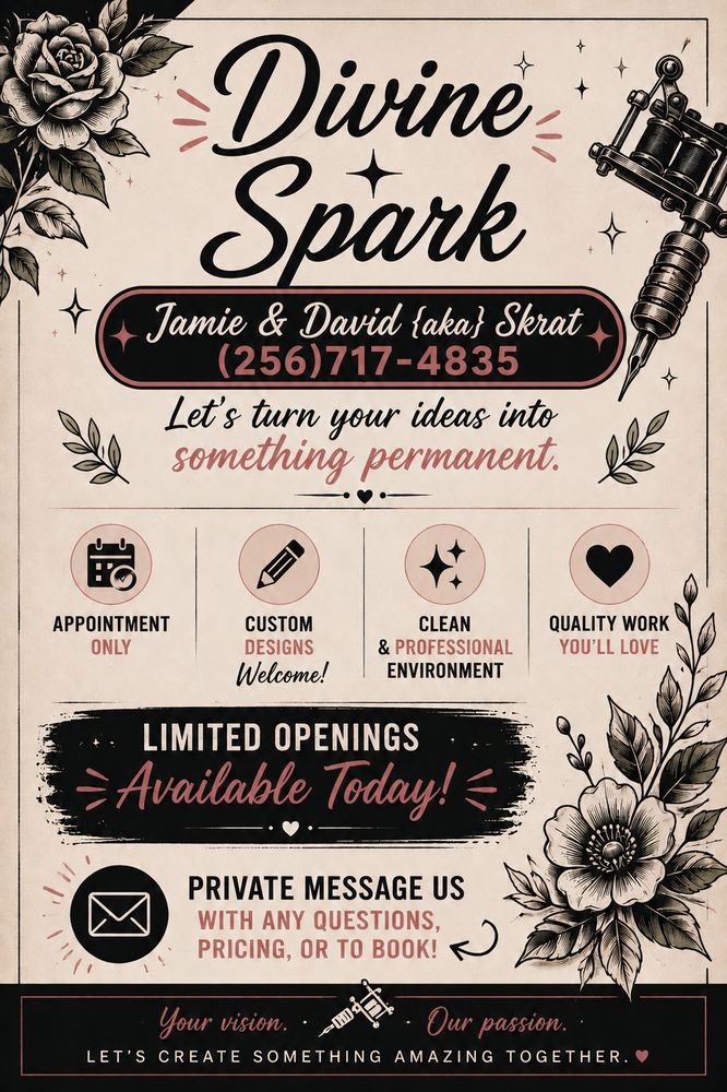 Divine Spark Tattoo Studio Logo