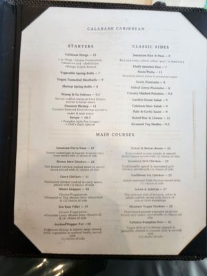 Menu photo 2 Calabash Caribbean Sacramento, CA Menu photo 2 Calabash Caribbean Sacramento, CA