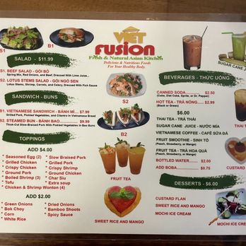 Viet Fusion - Salad, Sandwich, Toppings, Drink & Dessert Menu - Vietnamese Near Me - Chandler, Arizona Viet Fusion - Salad, Sandwich, Toppings, Drink & Dessert Menu - Vietnamese Near Me - Chandler, Arizona