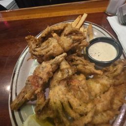 Soft shelled crab (fried, but they also do sauteed) Soft shelled crab (fried, but they also do sauteed)