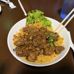 Shaken Beef Garlic Noodles