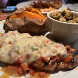 Holston's Kitchen - Margarita Chicken with the Baked Sweet Potato and Fried Okra