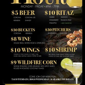 D’Garden Caribbean Bar & Grill - Happy Hour Menu. Keep in Mind its Monday-Thursday - Caribbean Near Me - Brooklyn, New York