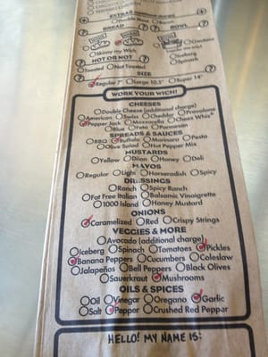 Menu photo 8 Which Wich Hapeville, GA