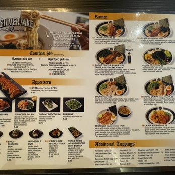 Silverlake Ramen - Menu. - Ramen Near Me - South Pasadena, California