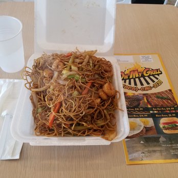 Oh My Grill - It's Shrimp Fried Noodles for lunch today! ($11.99) - Diners Near Me - Honolulu, Hawaii Oh My Grill - It's Shrimp Fried Noodles for lunch today! ($11.99) - Diners Near Me - Honolulu, Hawaii