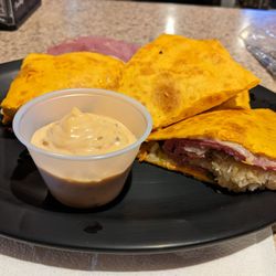 The Dry Dock - Reuben quesadilla with green peppers, onions and mushrooms