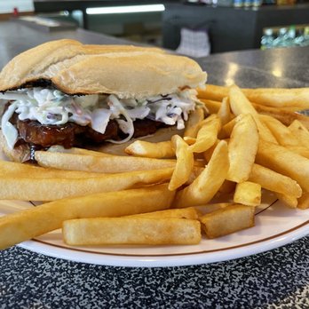 The House That Jack Built - BBQ Pork Rib Sammie with Homemade Slaw - Pubs Near Me - Bemus Point, New York