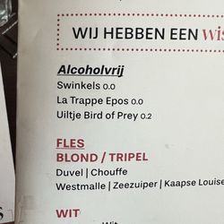Panenka - Menu