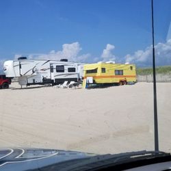 L.I. Glampers - Henrietta all set up at Shinnecock East county park, Southampton, NY.