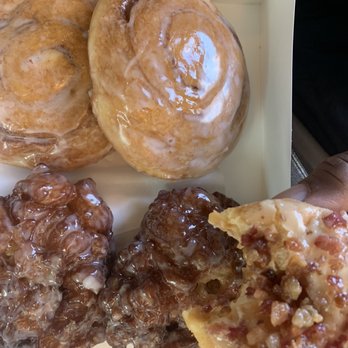 Donut worry - Cinnamon roll, apple fritter and bacon maple - Donuts Near Me - Peachtree City, Georgia