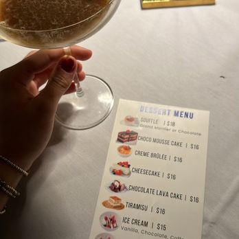 Ocean Blue Prime - Dessert Menu - Steakhouses Near Me - Rye, New York