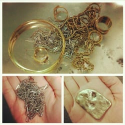 The 18k jewelry on the bottom left was paid out at $750. All of the jewelry combined together came out to $2,262!