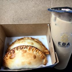 EDA - Empanadas De Acá - E20. Chicken Empanada, E22. Chicken Saltena Empanada, and 09 - Brown Sugar Coffee Latte
