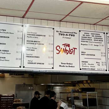 The Sandlot - Menu - Jan 2022 - Burgers Near Me - Park Ridge, Illinois