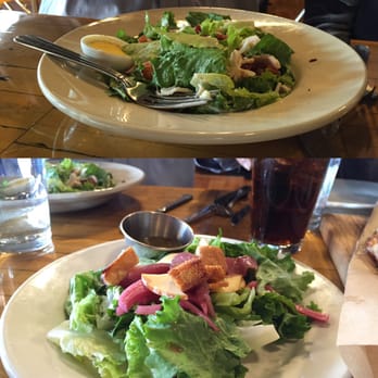 School House Kitchen & Libations - "Large" Grilled Chopped salad on top, "small" East-side salad on bottom. Can't even tell the difference between the entree and side sizes :| - New American Near Me - Arvada, Colorado School House Kitchen & Libations - "Large" Grilled Chopped salad on top, "small" East-side salad on bottom. Can't even tell the difference between the entree and side sizes :| - New American Near Me - Arvada, Colorado
