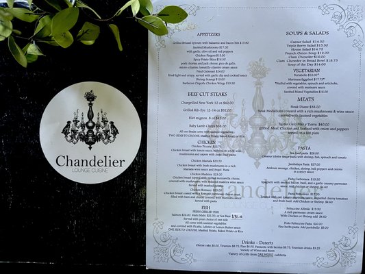 Menu photo 1 Chandelier Lounge Cuisine Jamul, CA