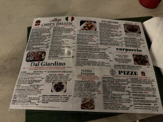 Menu photo 1 Alessa Laguna Beach, CA
