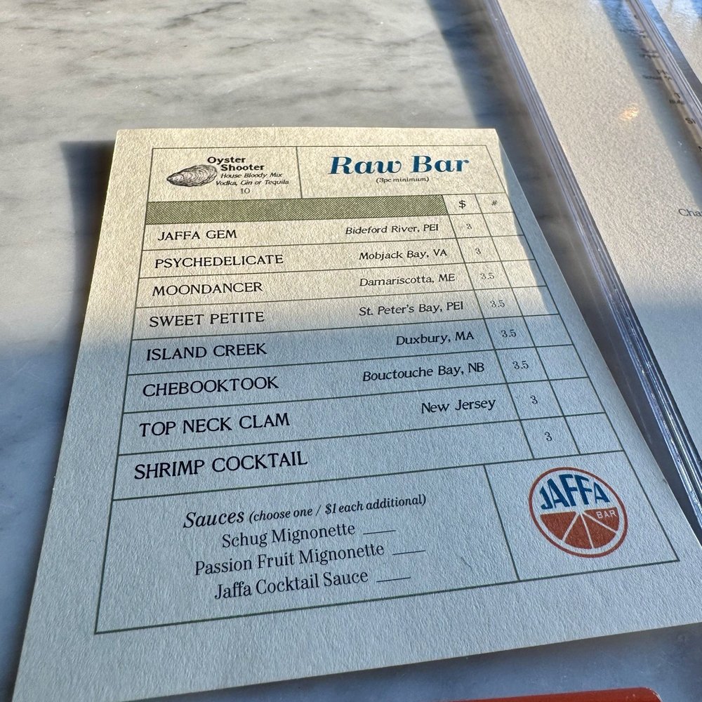 Jaffa Bar - Raw bar menu - Cocktail Bars Near Me - Philadelphia, Pennsylvania Jaffa Bar - Raw bar menu - Cocktail Bars Near Me - Philadelphia, Pennsylvania