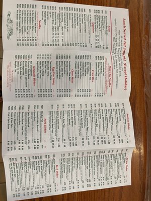 Menu photo 1 Panda Garden Charles Town, WV