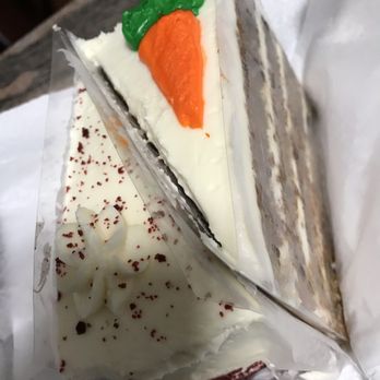 Martha's Country Bakery - (L) Red velvet, (R) Carrot cake - Bakeries Near Me - Bayside, New York