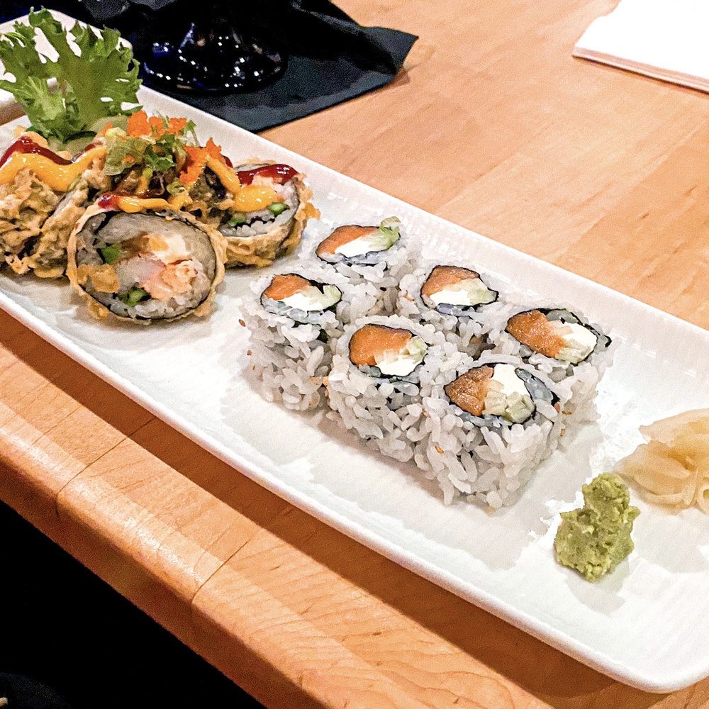 Zushi Bistro - Philly roll and volcano roll - Sushi Bars Near Me - Virginia Beach, Virginia Zushi Bistro - Philly roll and volcano roll - Sushi Bars Near Me - Virginia Beach, Virginia