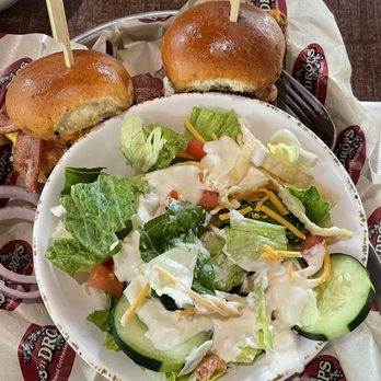 Hops n Drops - Chicken sliders with a side salad. - Sports Bars Near Me - Kennewick, Washington