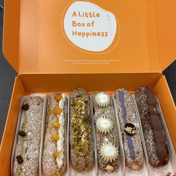 Kanae Cafe - Left to right: uji matcha, mango, rasp pistachio, jasmine, kyoho grape, nama chocolate - Bakeries Near Me - Scarborough, Ontario