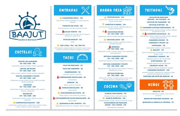 Menu photo 2 Baajut Sushis y Mariscos Ensenada, BCN Menu photo 2 Baajut Sushis y Mariscos Ensenada, BCN