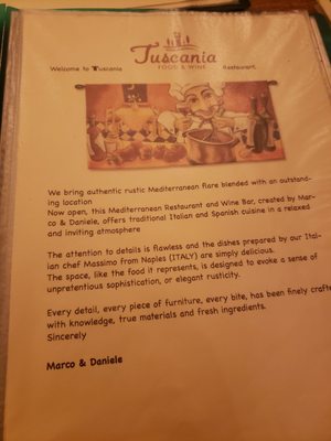 Menu photo 5 Tuscania Barcelona, B Menu photo 5 Tuscania Barcelona, B