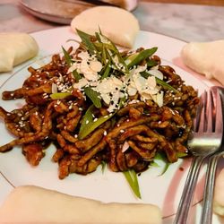 Restaurang China! - Shredded pork with spring onions and bean sauce