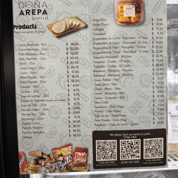 Dona Arepa - Menu of frozen options - Venezuelan Near Me - Boca Raton, Florida Dona Arepa - Menu of frozen options - Venezuelan Near Me - Boca Raton, Florida