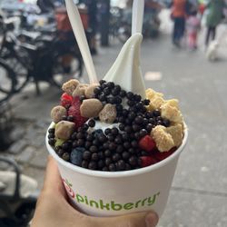 Pinkberry - Large with toppings