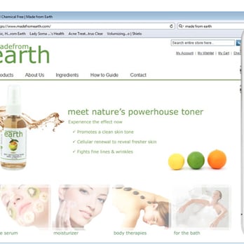 Prime Blue Web - This organic skin care company was one of our first customers. You can see all our work at their web site: www.MadefromEarth.com - Web Design Near Me - New York, New York