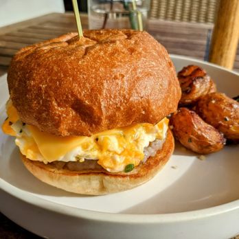 Waverly - Sausage Breakfast Sandwich - Breakfast & Brunch Near Me - Cardiff, California Waverly - Sausage Breakfast Sandwich - Breakfast & Brunch Near Me - Cardiff, California