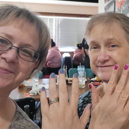 We both love our nails!! We both love our nails!!